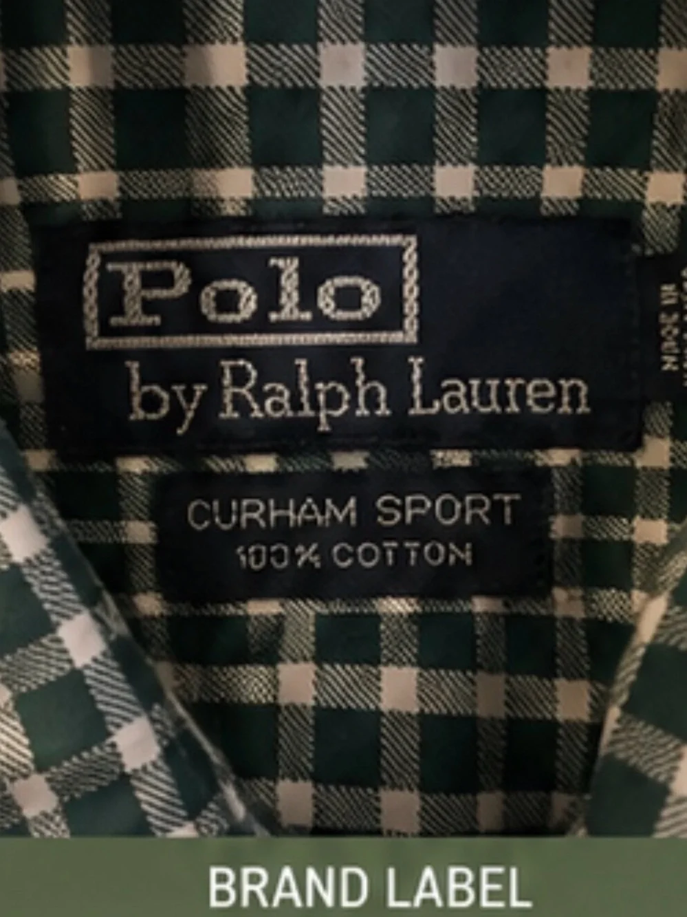 Polo by Ralph Lauren Green and White Gingham Button-Down Shirt